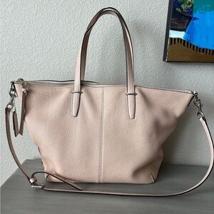 Coach Bleeker Satchel Blush Pebbled Leather